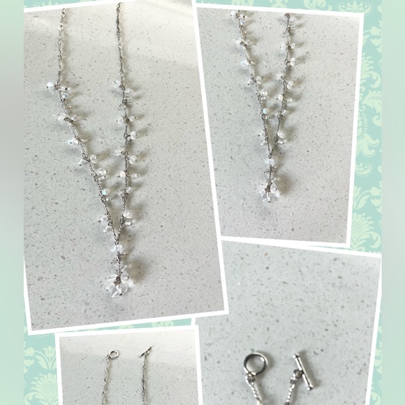 The Limited Jewelry - Unique vintage silver necklace with beads. 17”